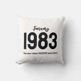 Almofada Presente de legenda de texto personalizável de mês