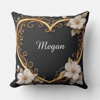 Almofada 💐 Presente de Luxo Floral Elegante Romântico Cora