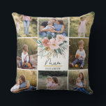 Almofada presente de mãe 8 foto, cor-de-rosa, linda floral<br><div class="desc">presente de mãe 8 fotografia simples, moderna escrita, travesseiro de presente de cartazes roxos, design feminino roxo.</div>
