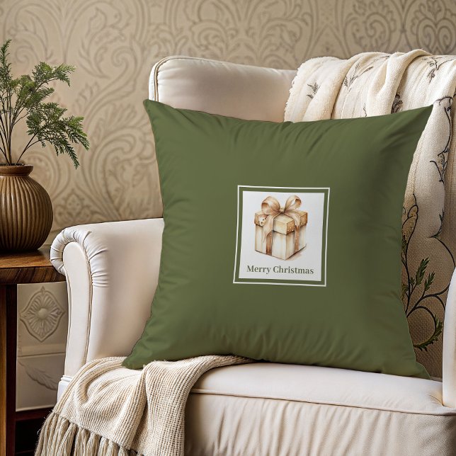 Almofada Presente de Natal com nome de família em letra man (
custom surname holiday decorative pillow,
neutral scandinavian christmas cushion cover,
best christ)