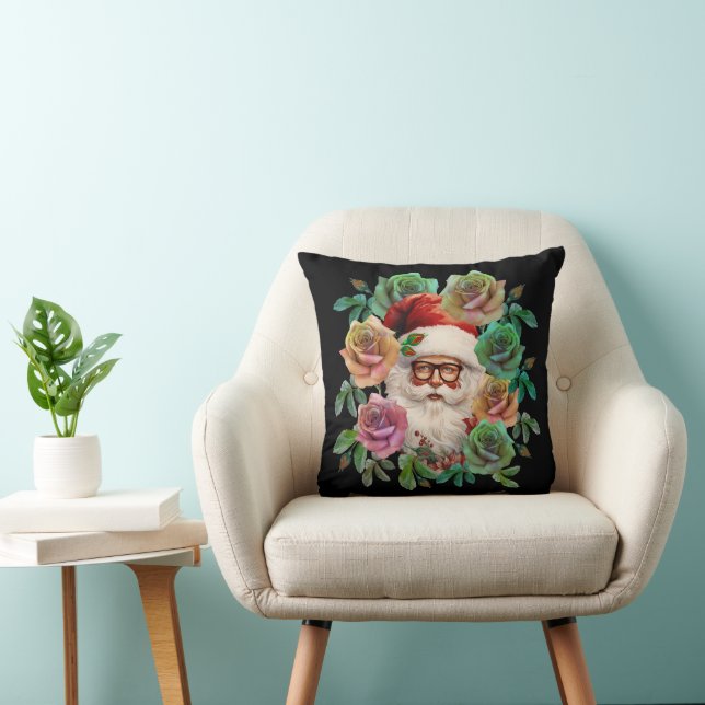 ALMOFADA PRESENTE DE NATAL FLORAL PAI NATAL (Cadeira)