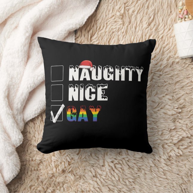 Almofada Presente de Natal LGBT Orgulho Gay Arco-íris Malva (Cobertor)