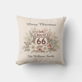 Almofada Presente de Natal Sofá Rota 66 Rosa