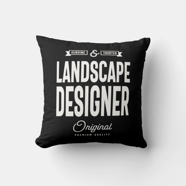 Almofada Presente de Título de Job do Designer de Paisagem (Frente)