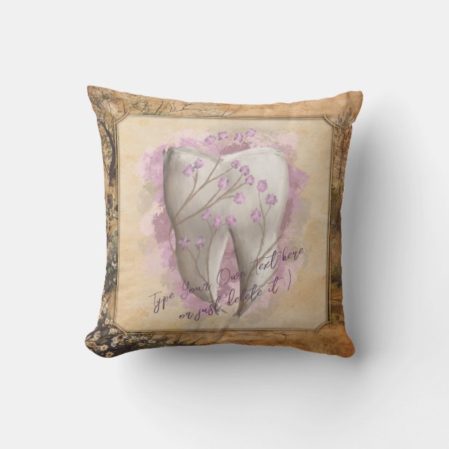 Almofada Presente dentário elegante Vintage (Frente)