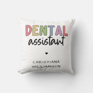 Almofada Presente do Assistente Dental de Nome Personalizad