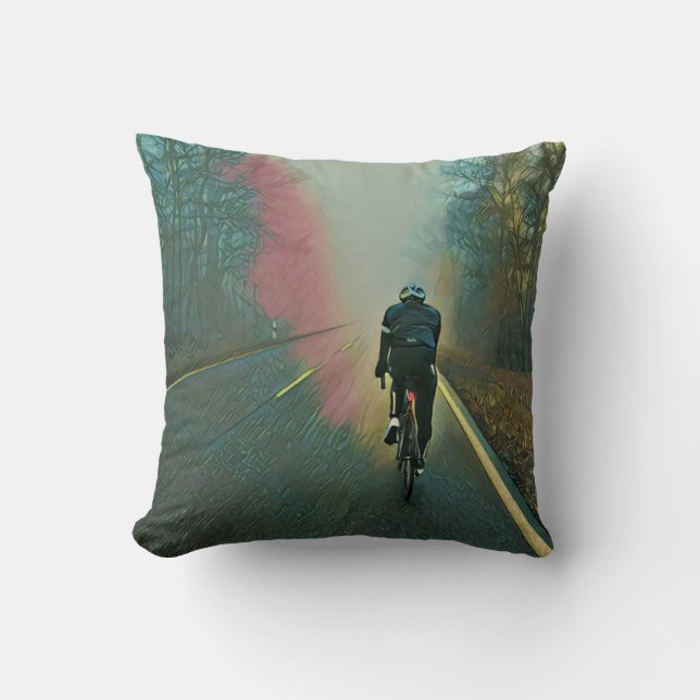 Almofada Presente do touro de bicicleta | Pintura de ciclis (Frente)