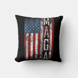 Almofada Presente do Vintage Grunge MAGA American Flag Love