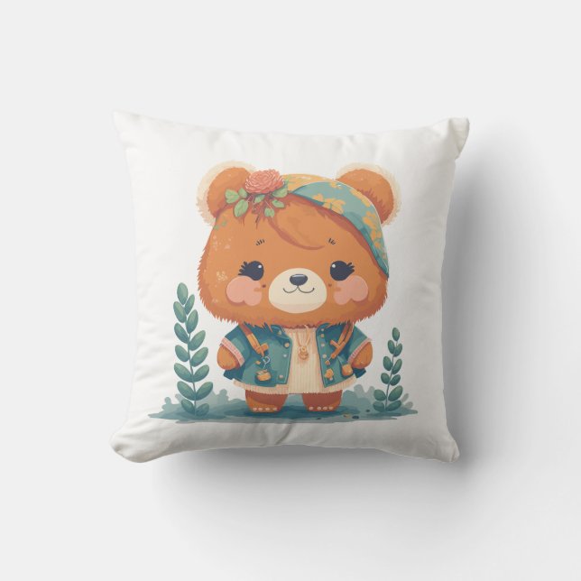 Almofada Presente dos amantes do urso (Frente)