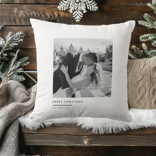 Almofada Presente Elegante de Natal com Foto Moderna em Pre