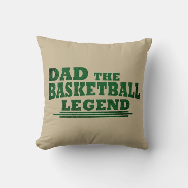 Almofada Presente engraçado para pai de jogador de basquete (Frente)