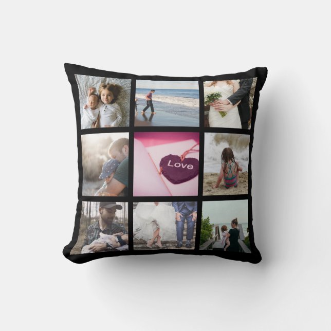 Almofada Presente monograma de foto (Frente)