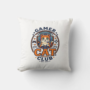 Almofada Presente para Mãe de Gato Gamer - Clube de Gato Ga