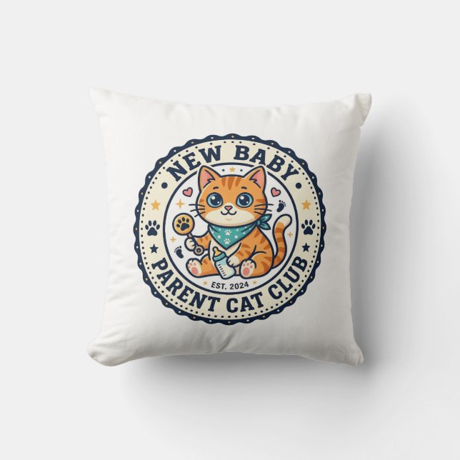 Almofada Presente para Mãe de Gato - Novo Bebê P (Frente)