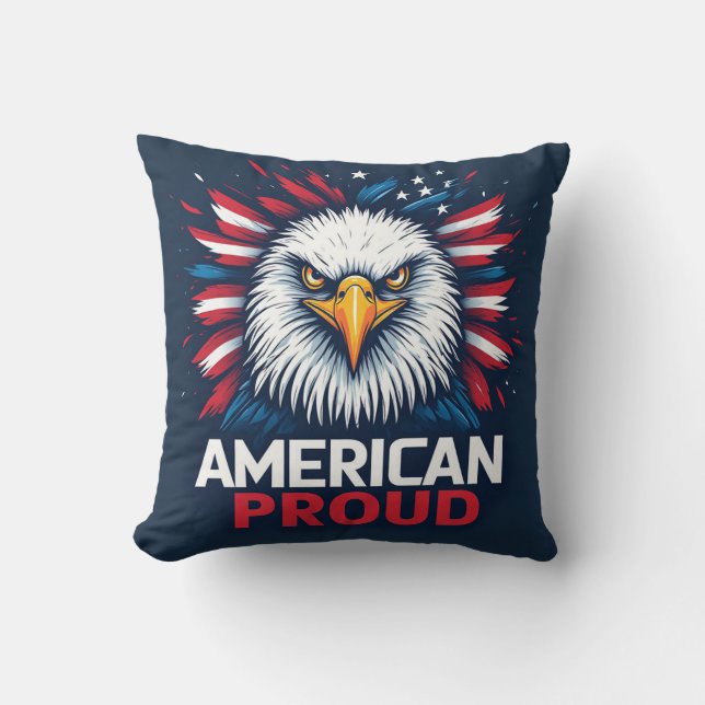 Almofada Presente Patriótico Bandeira dos EUA Orgulho Ameri (Frente)