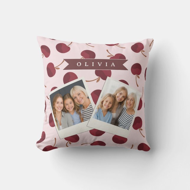 Almofada Presente Personalizado com Estampa de Cereja Estét (Frente)