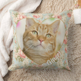 Almofada Presente Personalizado com Foto Floral Vintage Mem