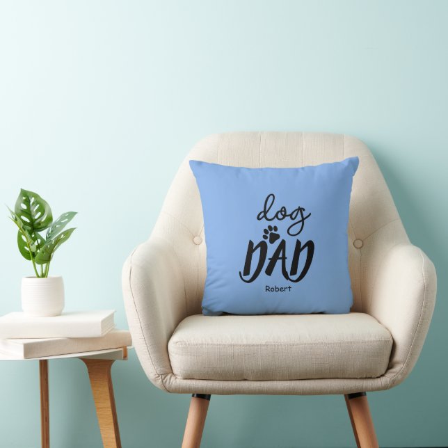 Almofada Presente personalizado com nome de Papai Cachorro (Cadeira)