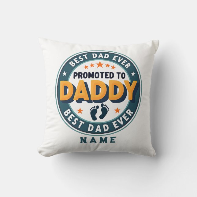 Almofada Presente Personalizado com Nome para Papai (Frente)