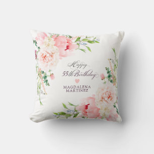 Almofada Presente Personalizado de Aniversário de 55 anos F
