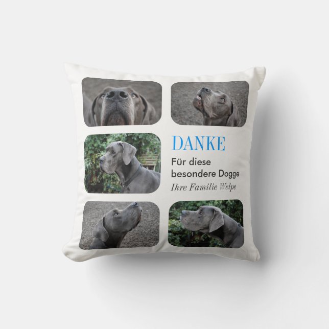 Almofada Presente Personalizado de Great Dane (Frente)