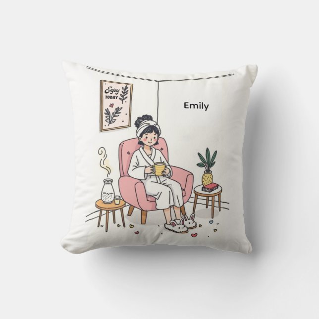 Almofada Presente Personalizado e Aconchegante para Mãe, Cu (Frente)