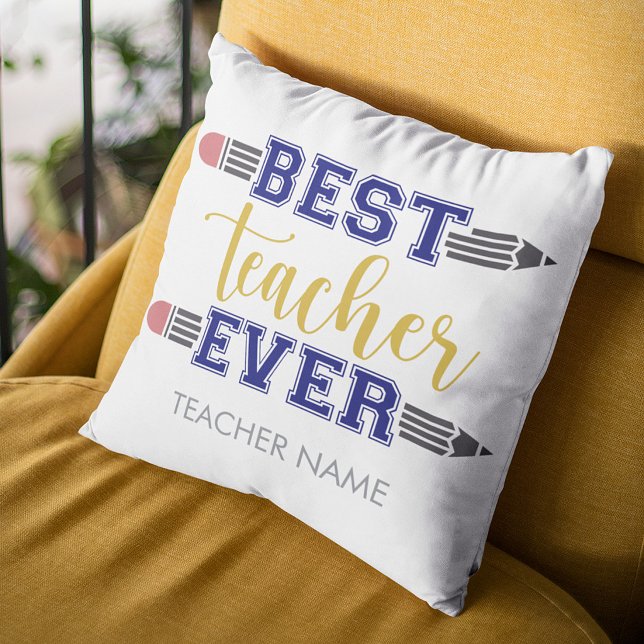 Almofada Presente Personalizado Melhor Professor de Todos o (Criador carregado)