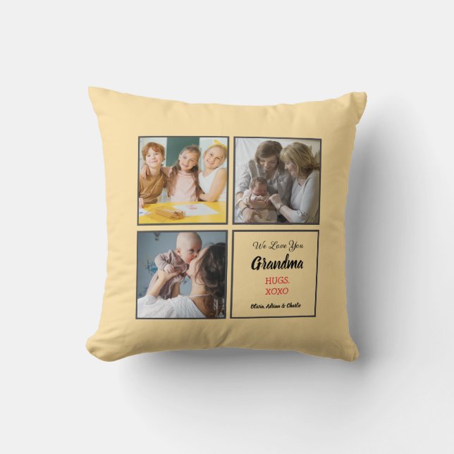 Almofada Presente Personalizado para Colagem de Fotos da Vo (Frente)