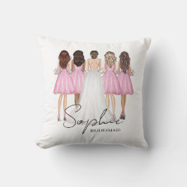 Almofada Presente Personalizado para Damas de Honra com Nom