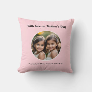 Almofada Presente Personalizado para o Dia das Mães Rosa Bo