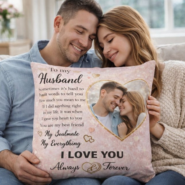 Almofada Presente Romântico Personalizado para Marido Mensa (Criador carregado)