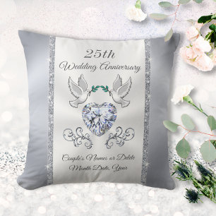 Almofada Presente tradicional personalizado de 25 anos