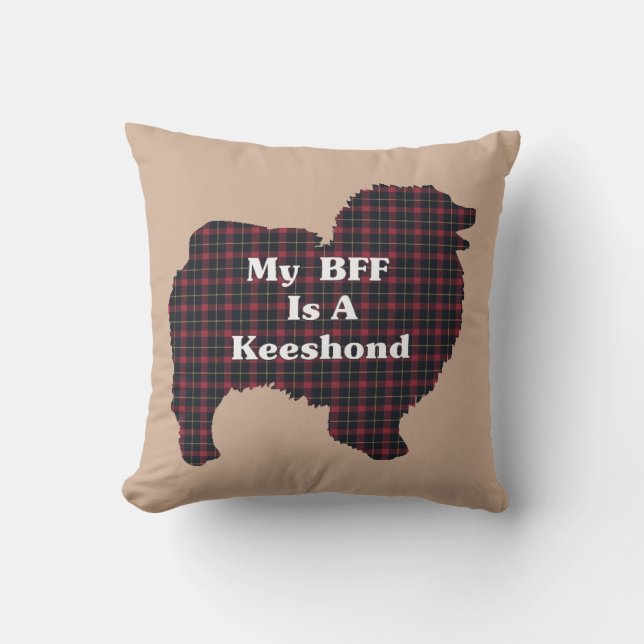 Almofada Presentes de Amantes de BFF Keeshond (Frente)