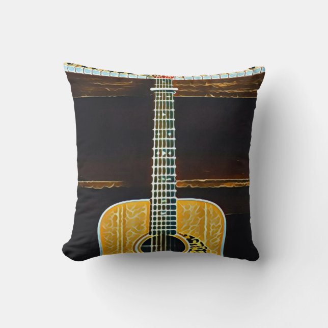 Almofada Presentes de amantes de guitarra (Frente)