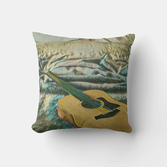 Almofada Presentes de amantes de guitarra (Frente)