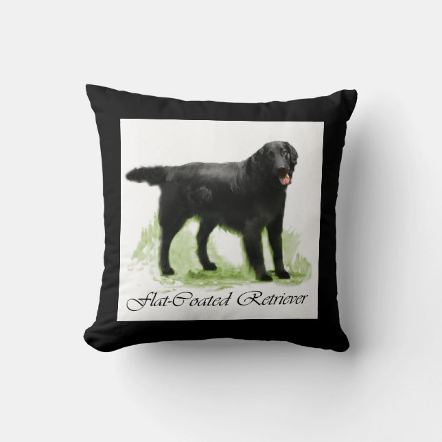 Almofada Presentes De Arte De Retriever De Revestimento Sim (Frente)