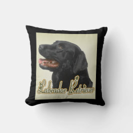Almofada Presentes de Arte Preto Labrador Retriever