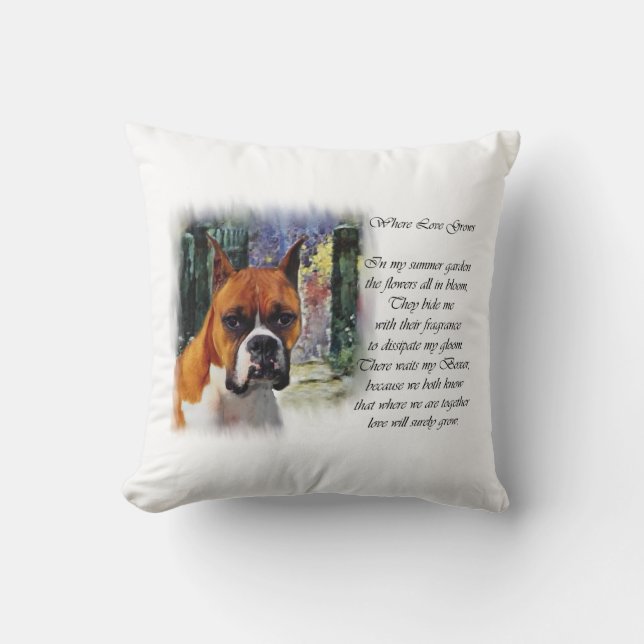 Almofada Presentes de Boxer Onde o Amor Cresce (Frente)