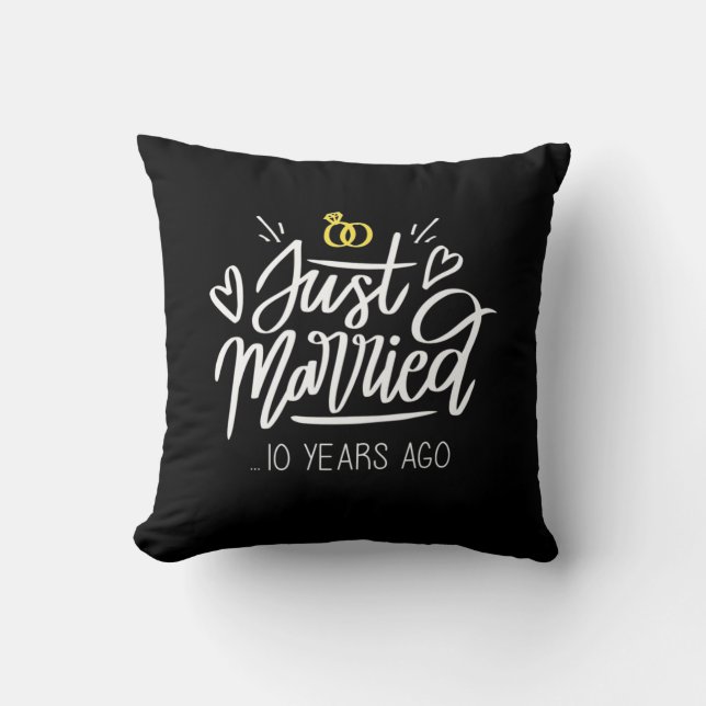 Almofada Presentes de Casamento | 10º Aniversário de Casame (Frente)
