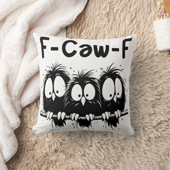Almofada Presentes de Citação de Pássaro Engraçado F-Caw-F (Cobertor)