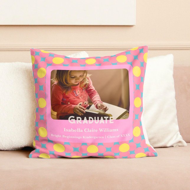 Almofada Presentes de Graduação de Flores Bonitas para Jard (Cute Flowers Graduation Gifts for Kindergarteners)