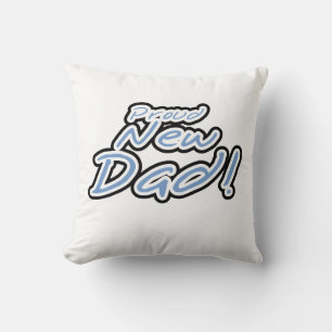 Almofada Presentes de Novo papai Orgulhosos de Texto Azul/P