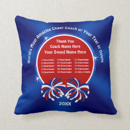 Almofada Presentes de treinador vermelho, branco e azul