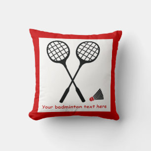 Almofada Presentes do Badminton, raquete e costume do