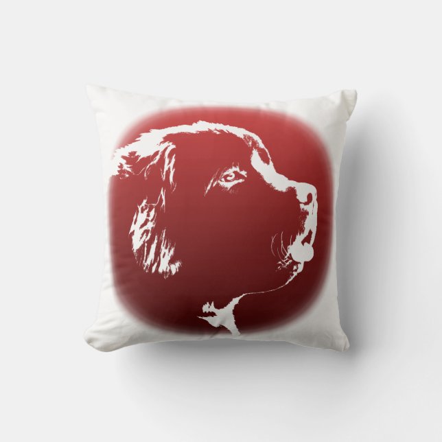 Almofada Presentes do Travesseiro Newfoundlander Pup (Frente)
