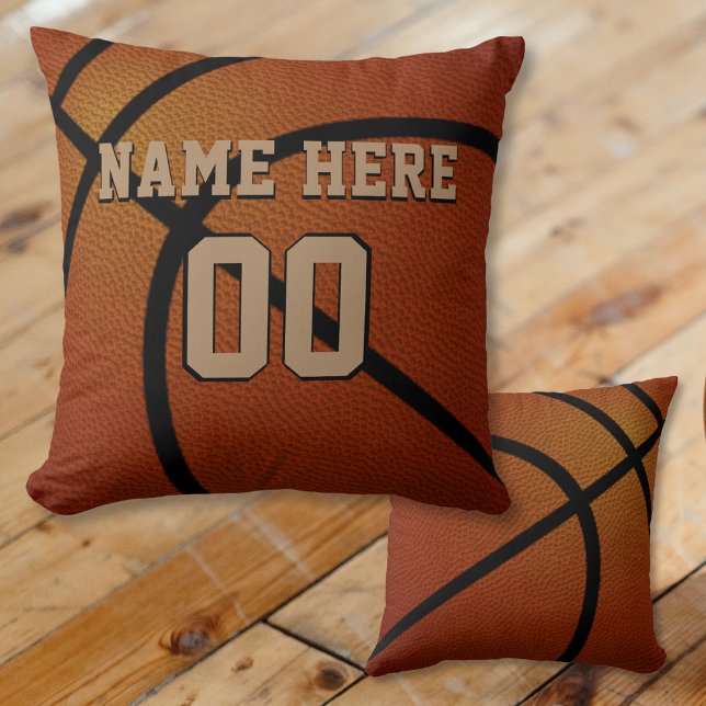 Almofada Presentes e Mais velho personalizados da equipe de (Personalized Basketball Pillows. Gifts for Senior Basketball Players. Basketball Bedroom Decor.)