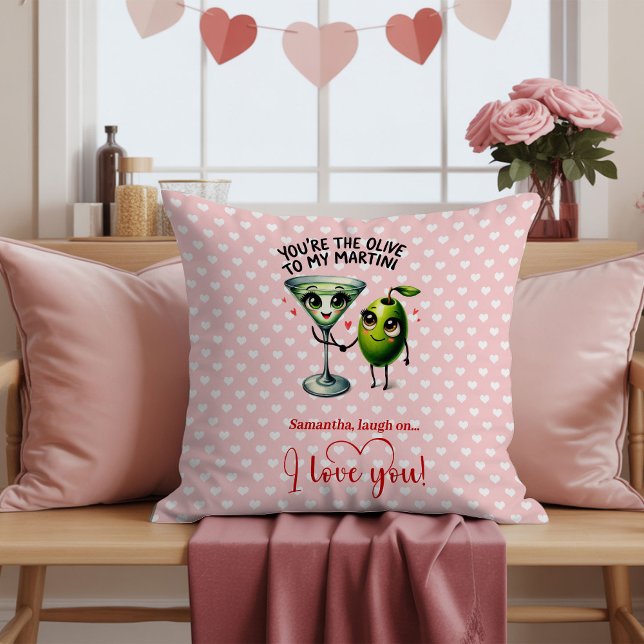 Almofada Presentes Personalizados de Frutas Engraçadas para (Personalized Funny Fruits Pun Valentine Throw Pillow

)