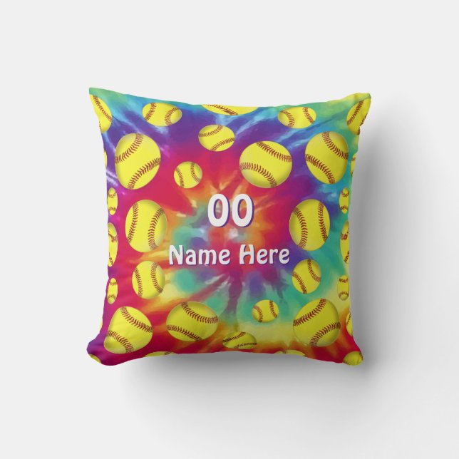 Almofada Presentes personalizados de softball no Natal (Frente)