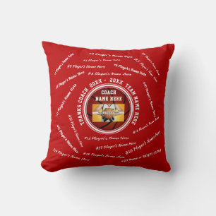 Almofada Presentes personalizados de treinador de basquete,