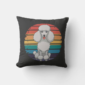 Almofada Presentes Retro de Cão Amante de Poodle para Homen
